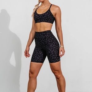 Sarah’s Day x WFB Midnight Camo Biker Shorts and Bra Set